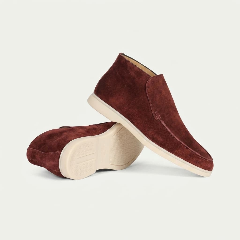 Mocasines de ante hombre — zapatos slip-on ligeros — estilo casual diario